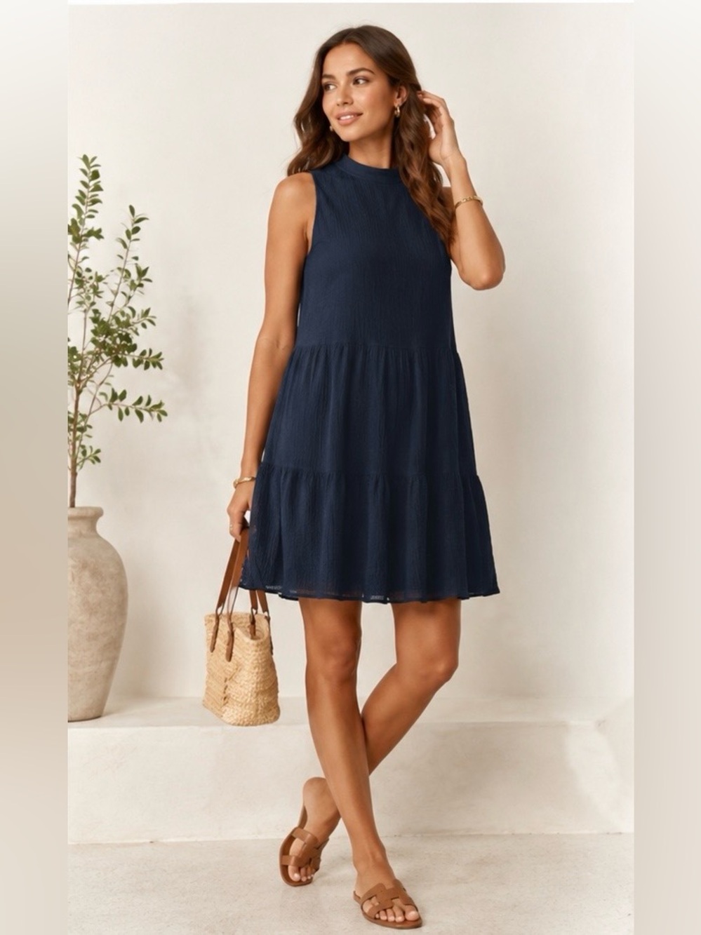 Nine West women’s Gianna navy dress
